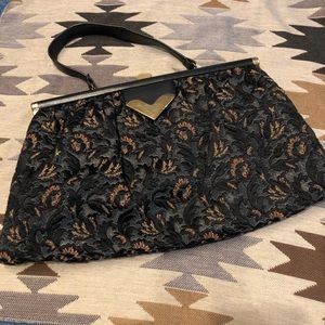 VINTAGE | embroidered satchel purse